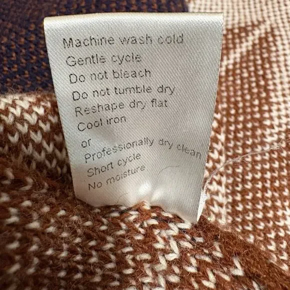 Cocogio Fringed Open Fron Cardigan Sweater Womens Sz L Aztec Boho Western Italy - Picture 12 of 16